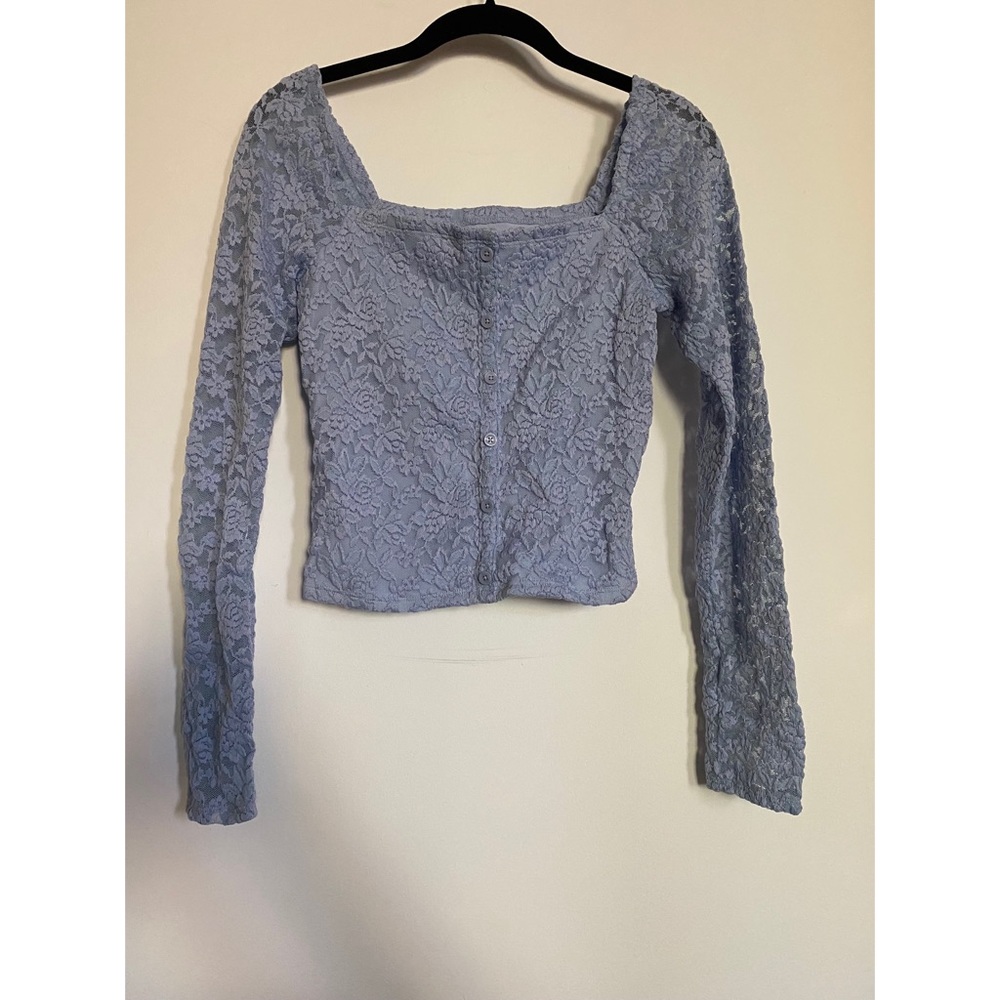 Abercrombie & Fitch. Blue Laced Crop Top Size S